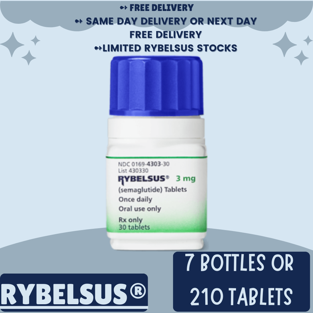 RYBELSUS Semaglutide 3 mg, Appetite Suppressant for Weight Loss, From Package of 7 Bottles or 210 tablets , Choices of 3 mg, 7 mg, 14mg, Ship from Philippines