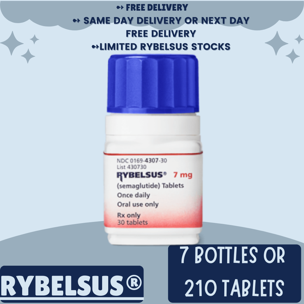 RYBELSUS Semaglutide 3 mg, Appetite Suppressant for Weight Loss, From Package of 7 Bottles or 210 tablets , Choices of 3 mg, 7 mg, 14mg, Ship from Philippines