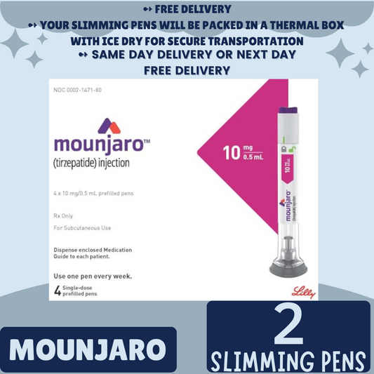 Mounjaro Tirzepatide 10 mg Appetite Suppressant for Weight Loss, From Package of 2 Pens, 2.5 mg, 5 mg, 7.5 mg, 10 mg, 12.5 mg, 15 mg, Ship from Philippines