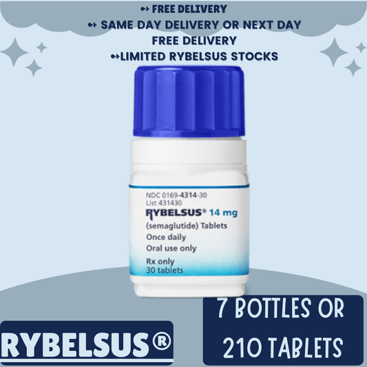 RYBELSUS Semaglutide 14 mg, Appetite Suppressant for Weight Loss, From Package of 7 Bottles or 210 tablets , Choices of 3 mg, 7 mg, 14mg, Ship from Philippines