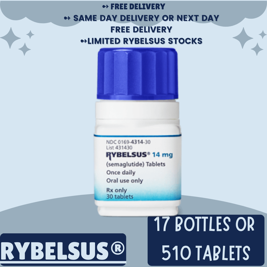 RYBELSUS Semaglutide 14 mg, Appetite Suppressant for Weight Loss, From Package of 7 Bottles or 210 tablets , Choices of 3 mg, 7 mg, 14mg, Ship from Philippines