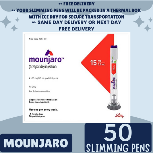 Mounjaro Tirzepatide 15 mg Appetite Suppressant for Weight Loss, From Package of 50 Pens, 2.5 mg, 5 mg, 7.5 mg, 10 mg, 12.5 mg, 15 mg, Ship from Philippines