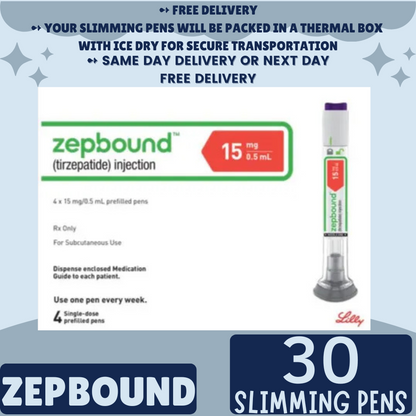 Zepbound Tirzepatide 2.5 mg Appetite Suppressant Pens for Weight Loss, From Package of 21 Pens, 2.5 mg, 5 mg, 7.5 mg, 10 mg, 12.5 mg, 15 mg, Ship from Philippines