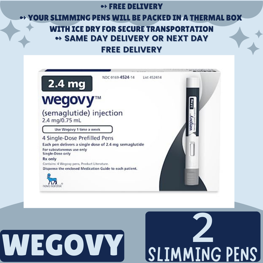 Wegovy Semaglutide 2.4 mg, Appetite Suppressant for Weight Loss, From Package of 2 Pens, Choices of  0.25 mg, 0.5 mg, 1 mg, 1.7 mg, 2.4 mg, Ship from Philippines