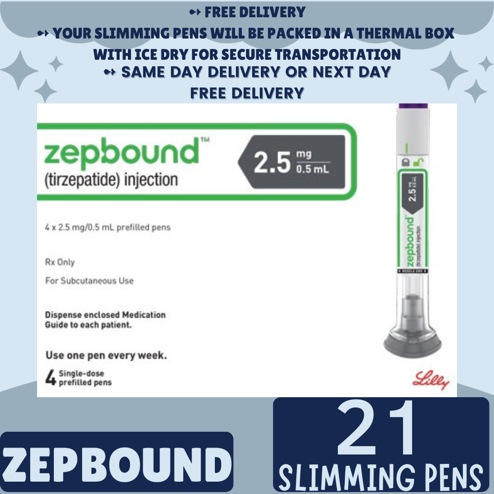Zepbound Tirzepatide 2.5 mg Appetite Suppressant Pens for Weight Loss, From Package of 21 Pens, 2.5 mg, 5 mg, 7.5 mg, 10 mg, 12.5 mg, 15 mg, Ship from Philippines