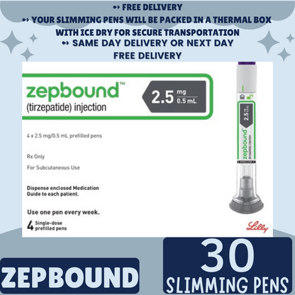 Zepbound Tirzepatide 2.5 mg Appetite Suppressant Pens for Weight Loss, From Package of 21 Pens, 2.5 mg, 5 mg, 7.5 mg, 10 mg, 12.5 mg, 15 mg, Ship from Philippines