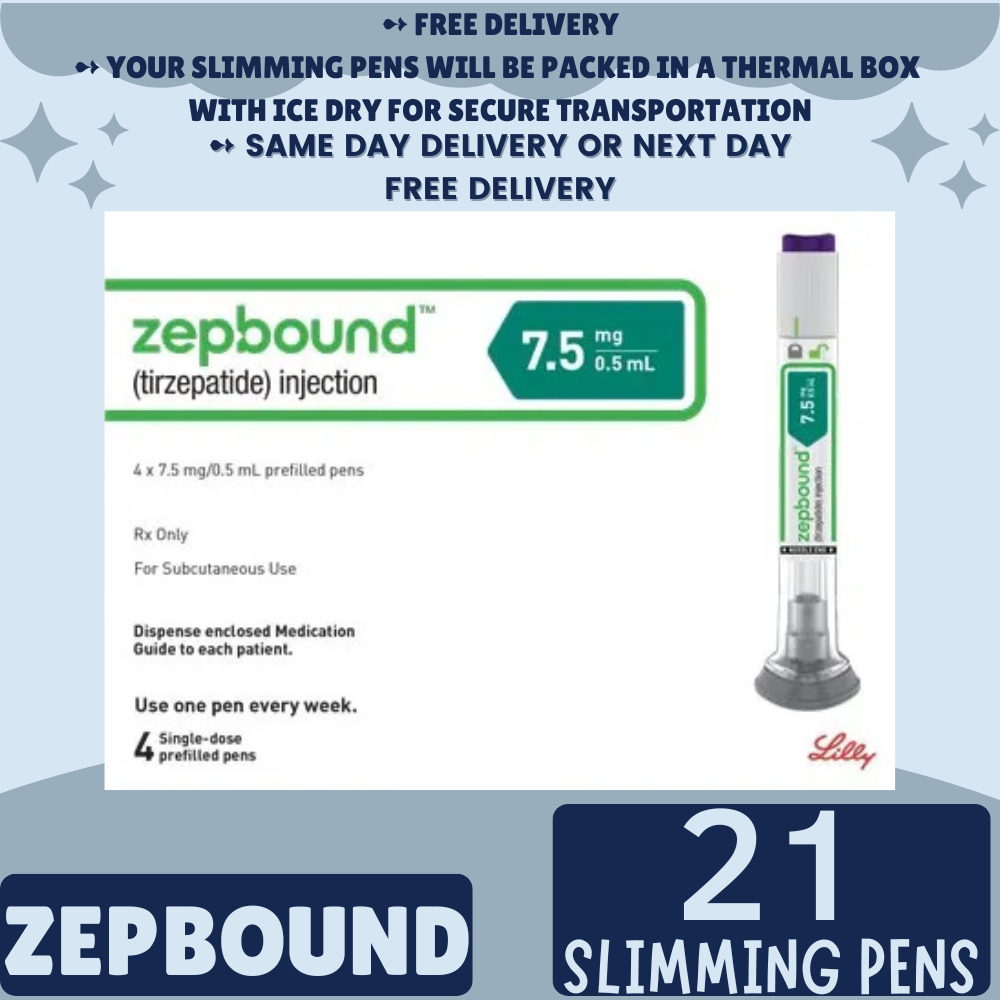 Zepbound Tirzepatide 2.5 mg Appetite Suppressant Pens for Weight Loss, From Package of 21 Pens, 2.5 mg, 5 mg, 7.5 mg, 10 mg, 12.5 mg, 15 mg, Ship from Philippines