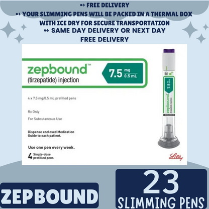 Zepbound Tirzepatide 2.5 mg Appetite Suppressant Pens for Weight Loss, From Package of 21 Pens, 2.5 mg, 5 mg, 7.5 mg, 10 mg, 12.5 mg, 15 mg, Ship from Philippines
