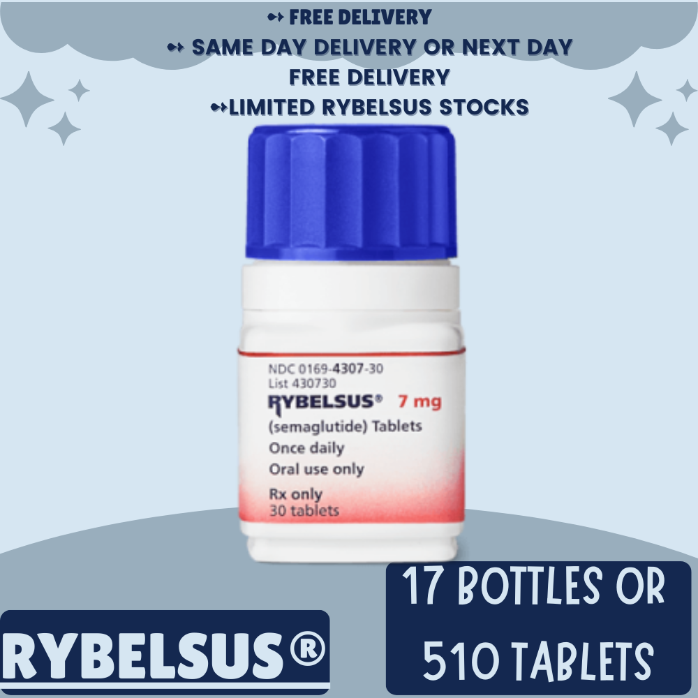 RYBELSUS Semaglutide 3 mg, Appetite Suppressant for Weight Loss, From Package of 7 Bottles or 210 tablets , Choices of 3 mg, 7 mg, 14mg, Ship from Philippines